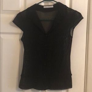 Black sheer shirt